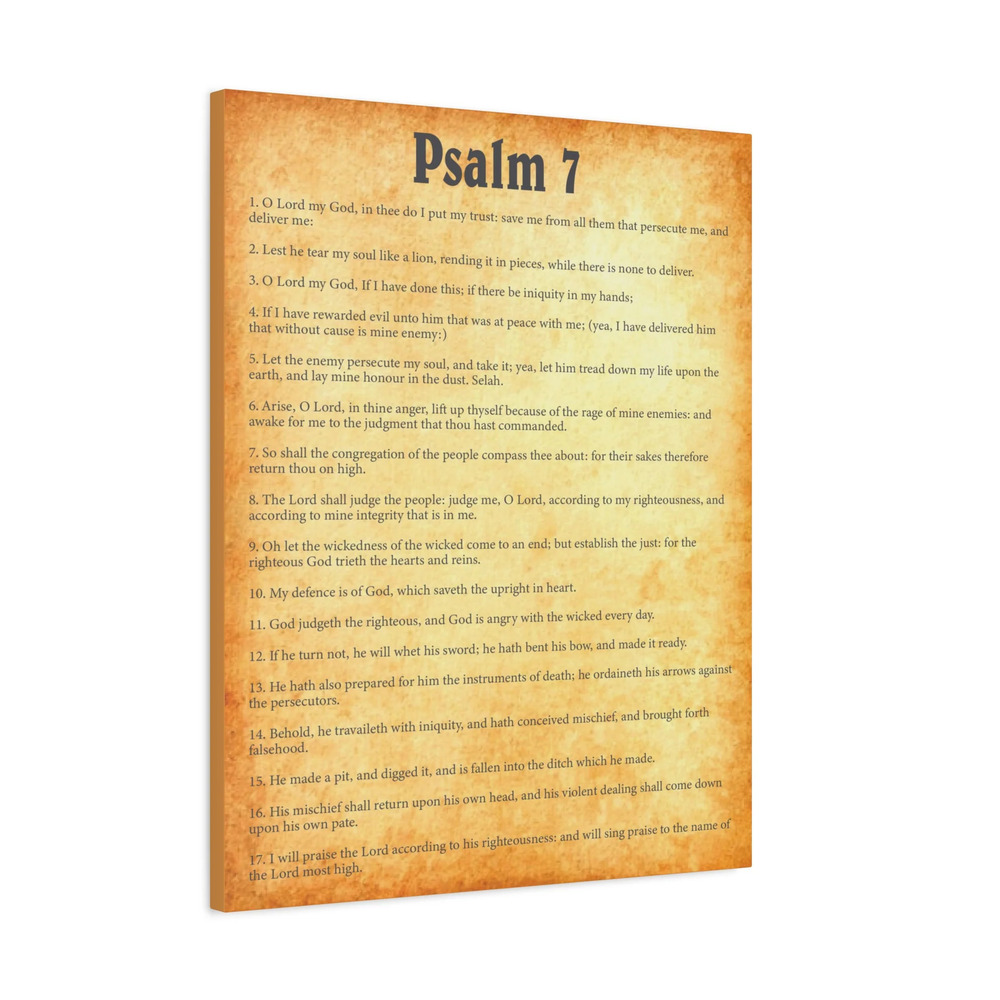 Scripture Walls Psalm 7 Gold Bible Chapter Canvas Christian Wall Art